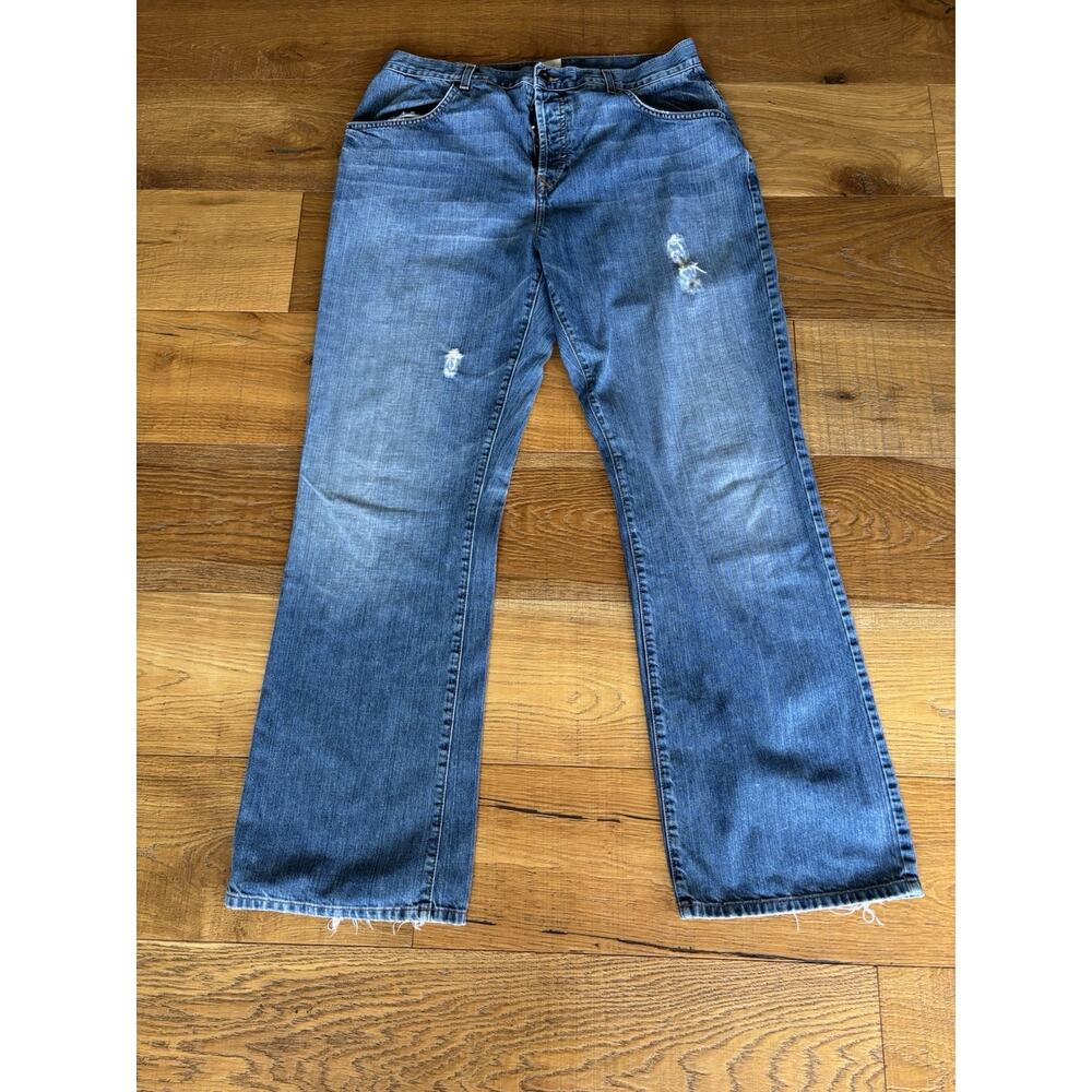 Vintage Nike BRS Denim Baggy Skater Jeans Distressed Medium Wash Sz 36